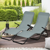 Tangkula Outdoor Chaise Lounge Chair Set of 2,Zero Gravity Folding Stackable