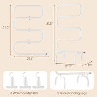 Tangkula Towel Warmer, Home Bathroom 100W Electric 5-Bar Towel Drying Rack