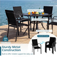 Tangkula 9 Pieces Patio Dining Set for 8