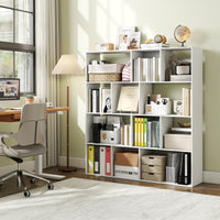 Tangkula 12 Cube Bookshelf 4-Tier Freestanding Storage Organizer Bookcase