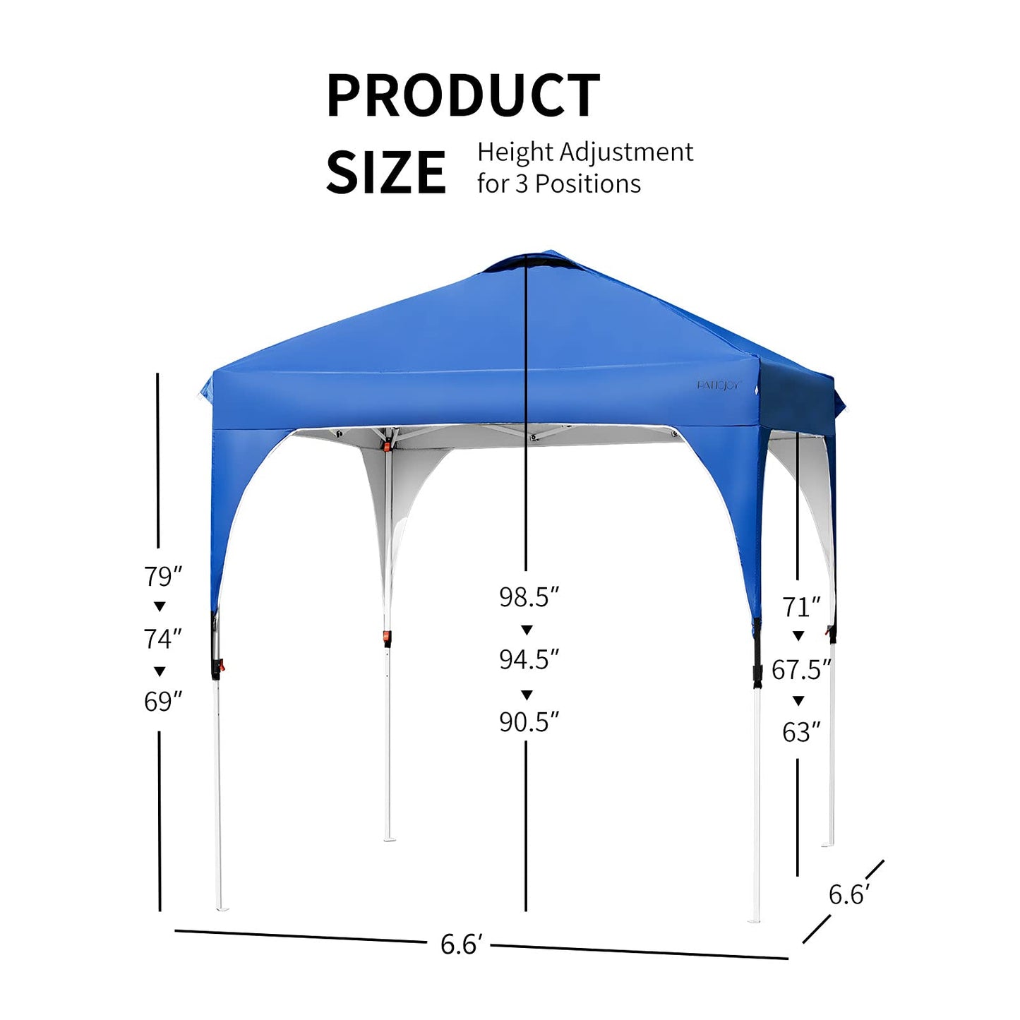 Tangkula 6.6 x 6.6 FT Outdoor Pop up Canopy Tent for Camping