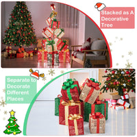 Tangkula 5.6 FT Lighted Gift Box Tower