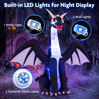 Tangkula 8 FT Tall Halloween Inflatables Ice Dragon Outdoor Decoration