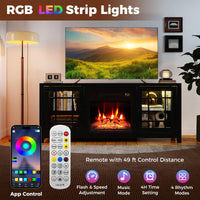 Tangkula 58" LED Fireplace TV Stand for TVs up to 65"
