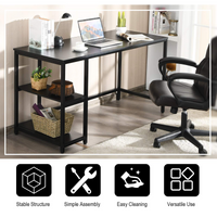 Tangkula Home Office Computer Desk with 2 Storage Shelves