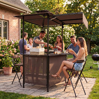 Tangkula Folding Bar Stools Set of 2/4 Portable Bar Height Stools
