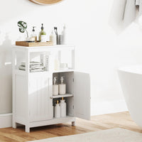 Tangkula Bathroom Storage Cabinet with 2 Doors & 1 Adjustable Shelf