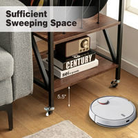 TANGKULA Record Player Stand, 3 Tier Rolling Turntable Stand