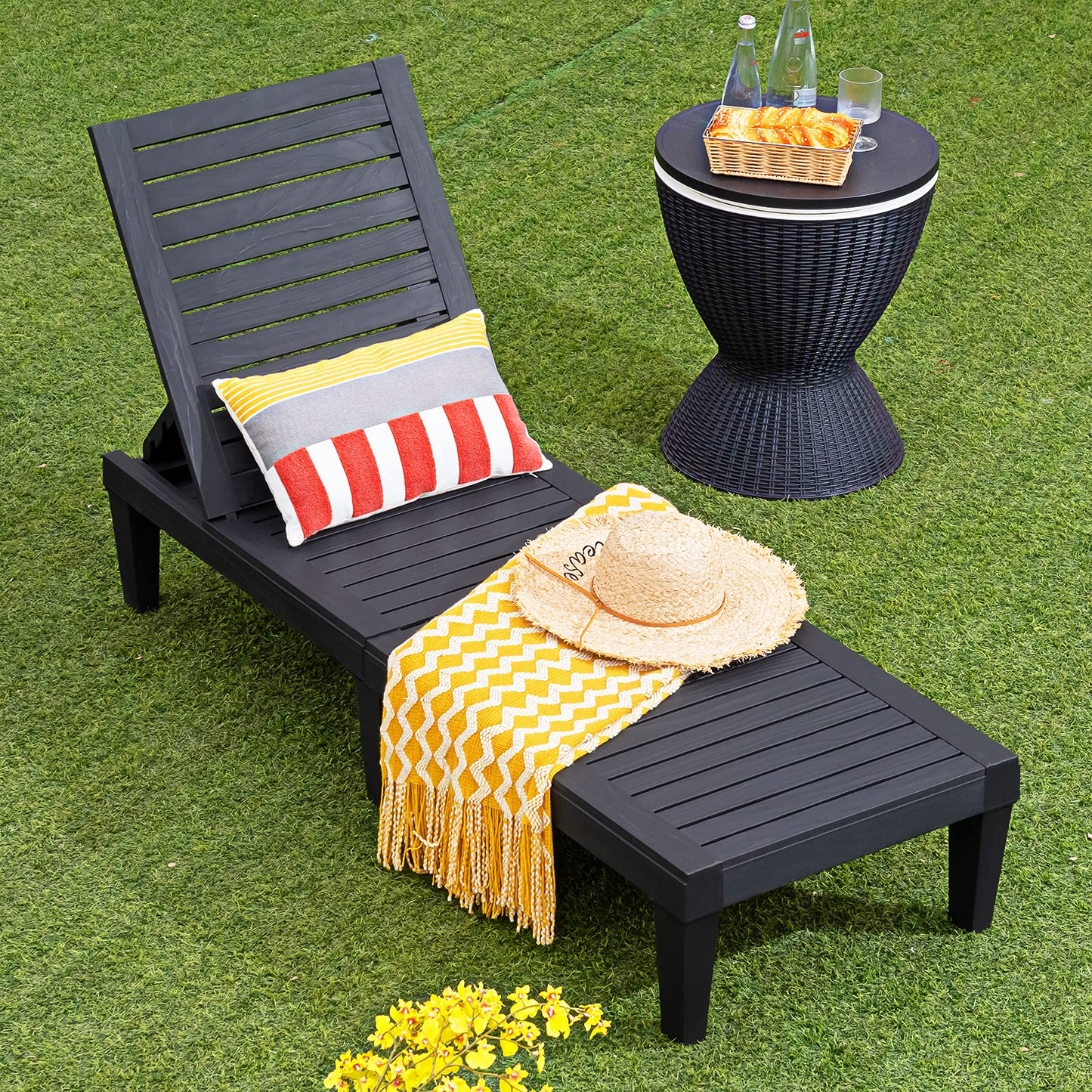 Tangkula Outdoor Chaise Lounge Chair
