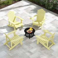 Tangkula Oversized Adirondack Chair, Patio Lounge Chairs w/Adjustable Cup Holder