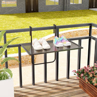 Tangkula Balcony Railing Table Outdoor Folding Hanging Table（24” x 20” x 20”）