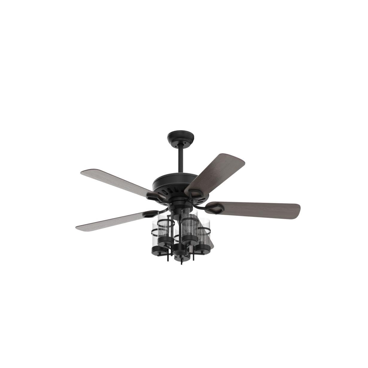 Tangkula 50 Inch Ceiling Fan Light with 5 Explosion proof Glass Lampshades