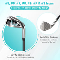 Tangkula Women's Complete Golf Clubs and Bag Set Golf Stand Bag