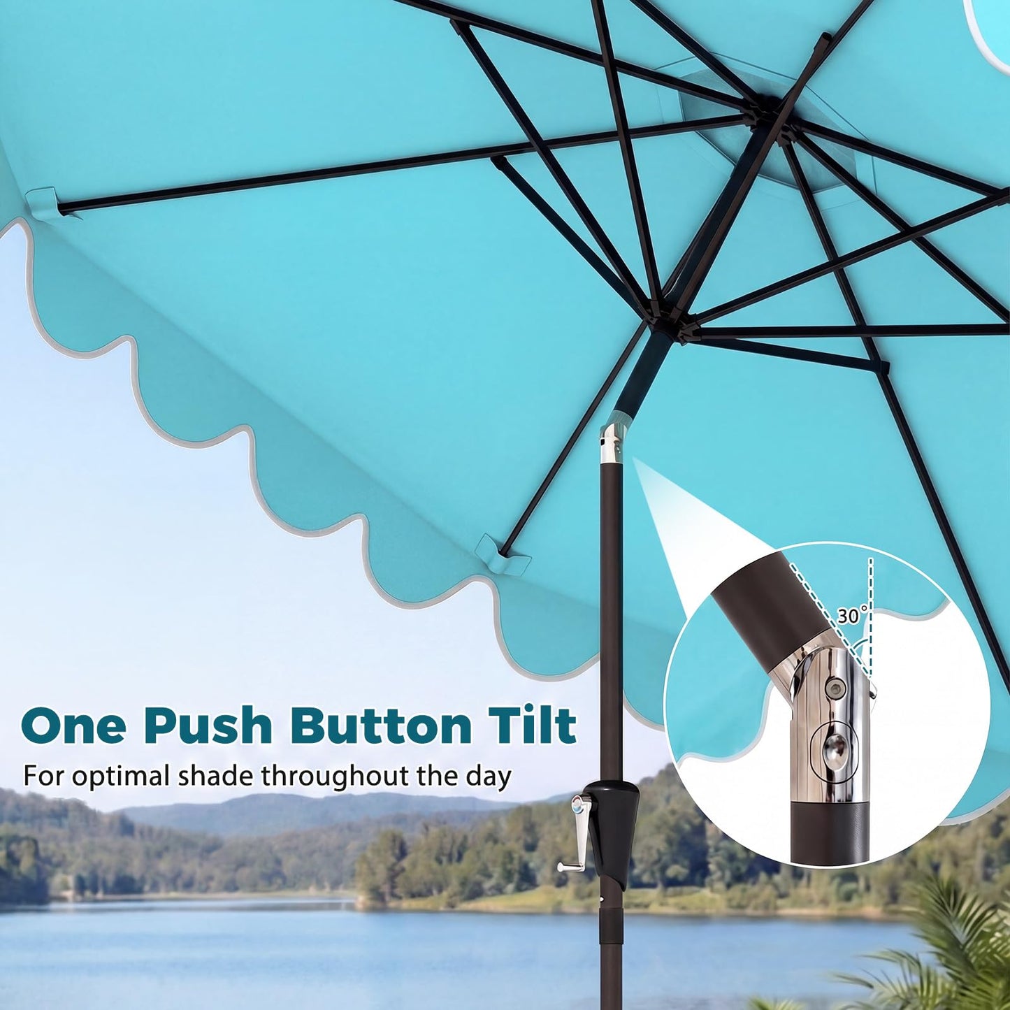 Tangkula 10 FT Patio Umbrella with Base Included