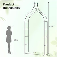 Tangkula 8.4 Ft Gothic Garden Arbor for Wedding