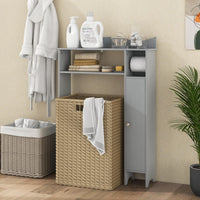 Tangkula Over The Toilet Storage Cabinet Bathroom Organizer w/Toilet Paper Holder