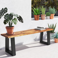Tangkula Outdoor Bench 2 Person Set