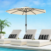 Tangkula 9FT Patio Umbrella with Push Button Tilt