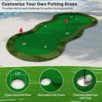 Tangkula 10 FT Golf Putting Green with Realistic Artificial Grass Turf