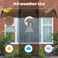 Tangkula 30" x 39" Window Awning for Sunlight Rain Snow Protection