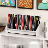 Étagère de bureau en bois Tangkula pour magazines, livres de cuisine et CD