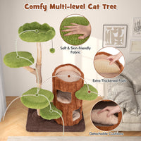 Tangkula Solid Wood Cat Tree for Indoor Cats Large Adult