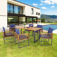 Tangkula Patio Dining Chairs Set of 6 for Backyard