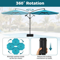 Tangkula 10ft Patio Umbrella with Base Included