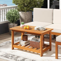 Tangkula Table basse d'extérieur en bois d'acacia