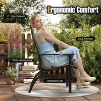 Tangkula Fabric Adirondack Chair with 400 lbs Weight Capacity