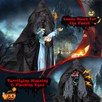 Tangkula 7.2 FT Animated Halloween Standing Devil Catching Doll Decorations