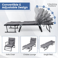 Tangkula 3 in 1 Lounge Chair Outdoor with Cushion