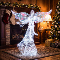 Tangkula 5.2 FT Christmas Lighted Iridescent Angel