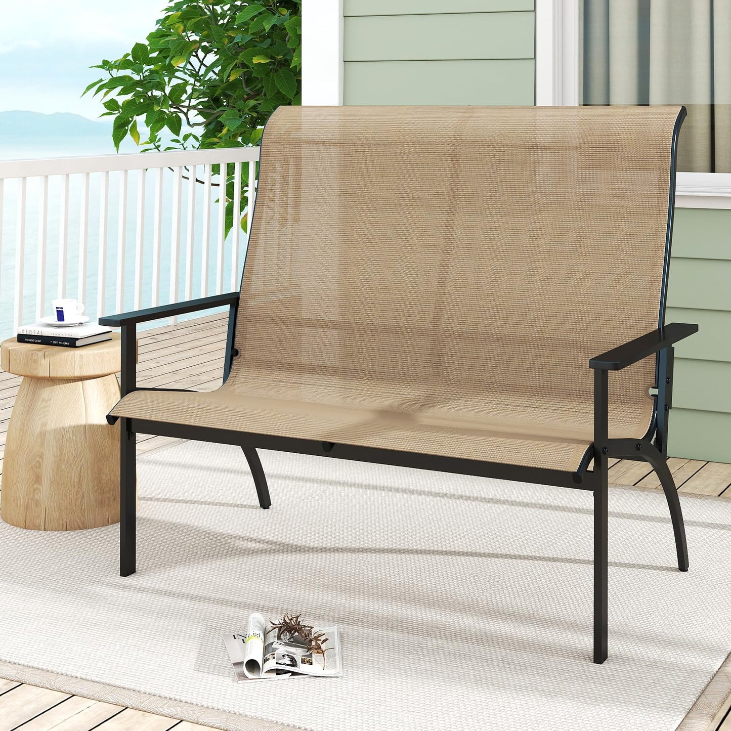Chaise de banc Adirondack d'extérieur Tangkula pour terrasse