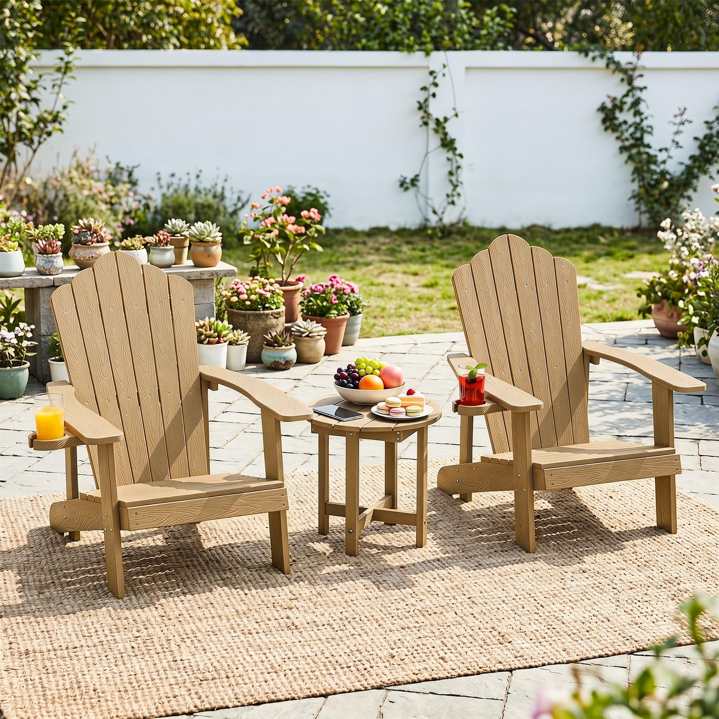 Tangkula Outdoor Side Table HIPS Adirondack Side Table(1/2)