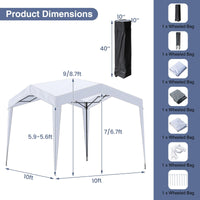 Tangkula 10x10Ft Pop up Canopy with Sidewalls