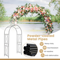 Tangkula 7.2 ft Garden Arbor Metal Arch