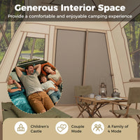Tangkula 4 Person Camping Tent with Removable Rainfly