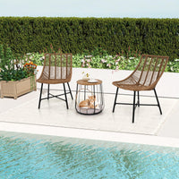 Ensemble de mobilier d'extérieur Tangkula 3 pièces avec niche pour animaux de compagnie