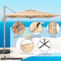 Tangkula 10x13ft Patio Rectangular Umbrella for Market