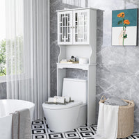 Tangkula Over The Toilet Storage Cabinet Freestanding Over Toilet Storage Rack