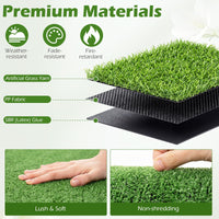 Tangkula Realistic Artificial Turf Rug with 0.3" Pile Height