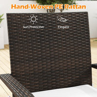 Tangkula 3 Piece Patio Furniture Set with Sturdy Metal Frame for Porch