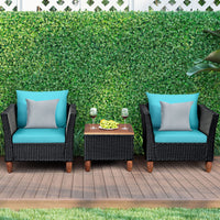 Tangkula 3 Piece Patio Furniture Set for Balcony Backyard Porch