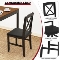 Tangkula Mid-Century Modern Dining Table Set for 2