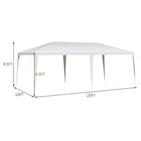 Tangkula 10 x 20 Feet Canopy Tent, Waterproof Wedding Canopy with Wind Rope, Outdoor Shelter Pavilion for Parties