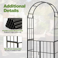 Tangkula 7.5Ft Garden Arbor with Gate