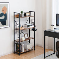 Étagère 4 niveaux Tangkula avec crochets en S pour la maison ou le bureau