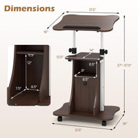 Tangkula Mobile Lectern Podium Stand for Home School
