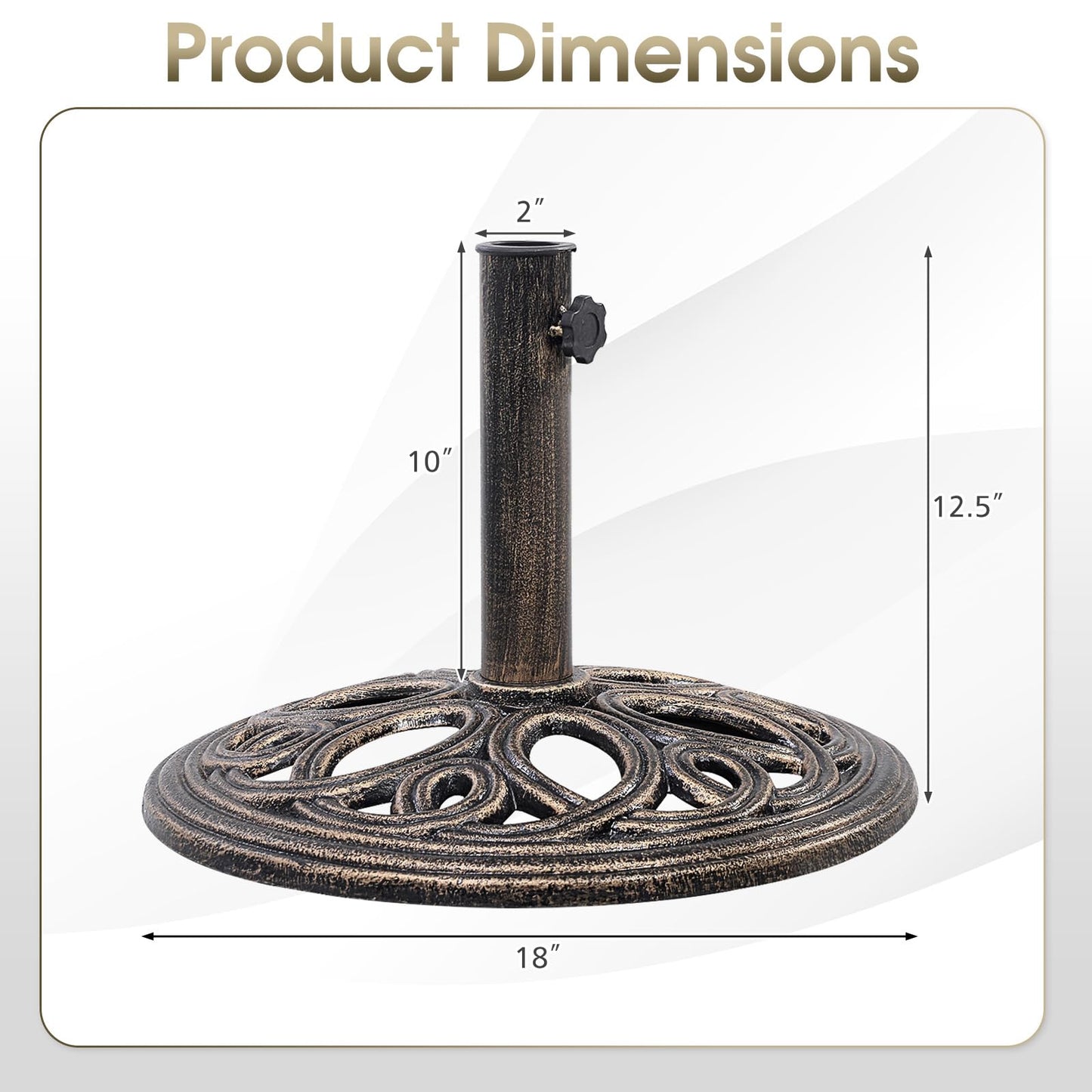 Tangkula 22 lbs Heavy Duty Umbrella Base